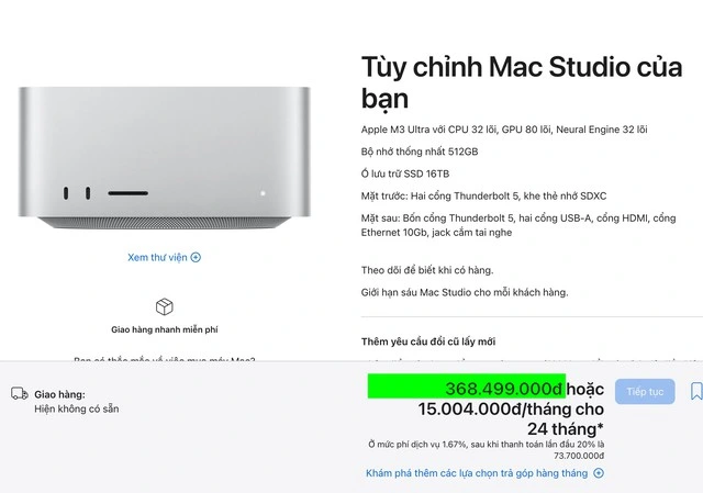 Apple bán Mac Studio giá đắt hơn ô tô VinFast VF3 - Ảnh 1.