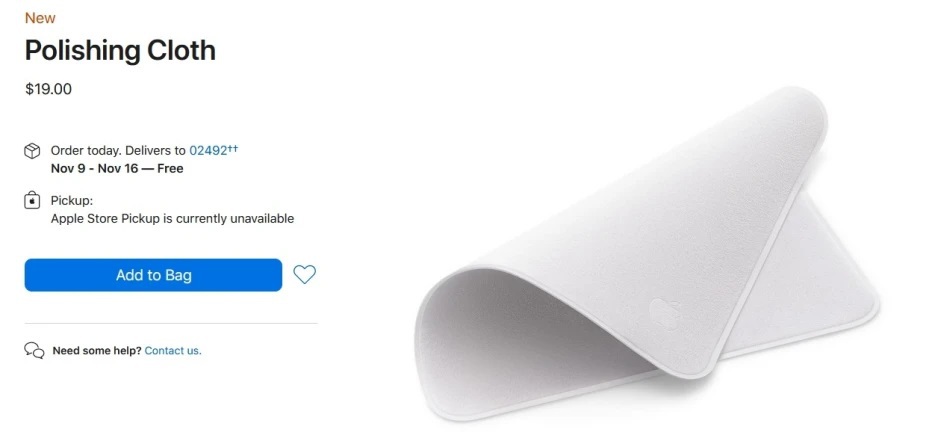 Apple mở bán khăn lau màn hình với giá hơn 400.000 đồng